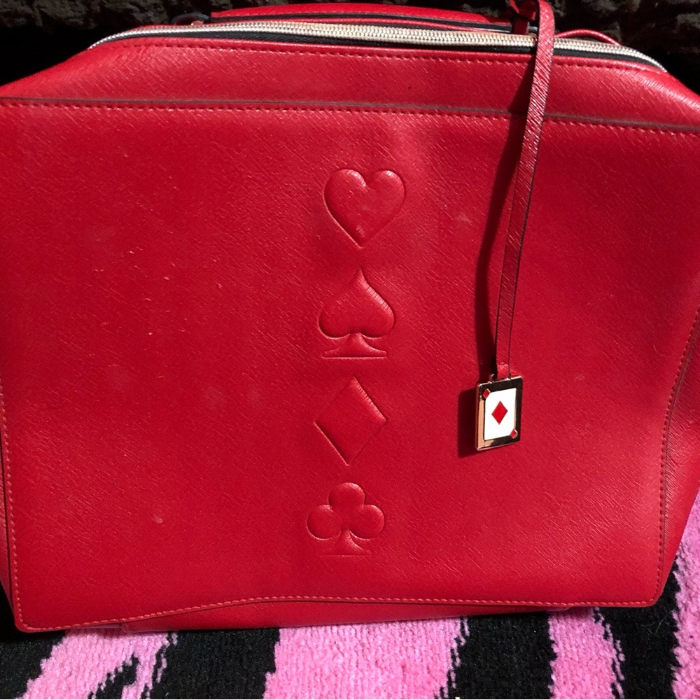 Red Leather Poker Poker Poker Bag